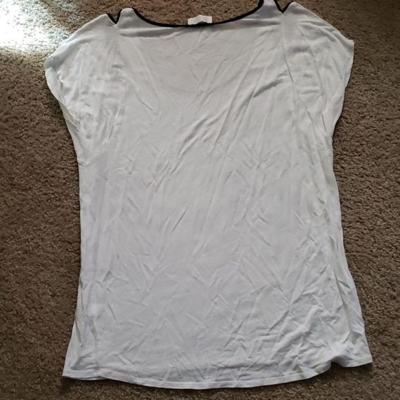 Zara B&W Collection Cutout Tee sz L - Picture 4 of 4